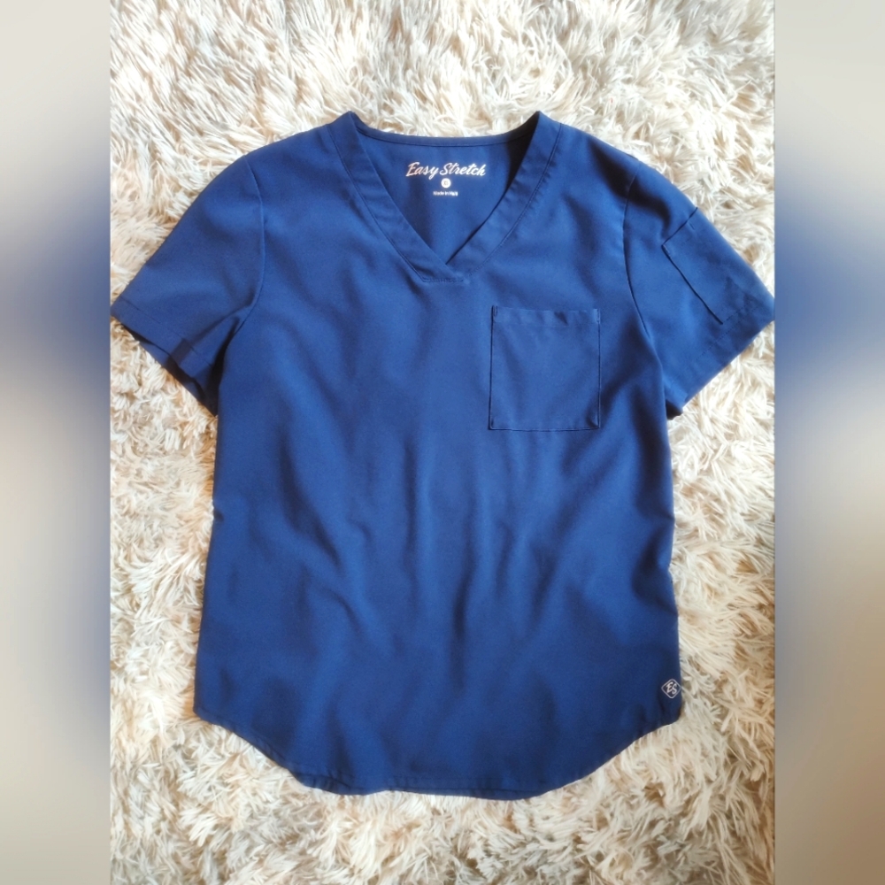 Navy Blue Scrub Top